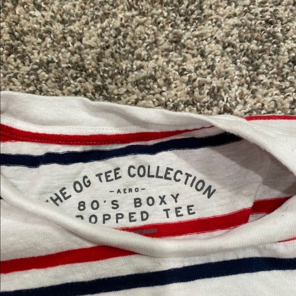 Aeropostal Red, Blue, and White Crop Top - Picture 3 of 4